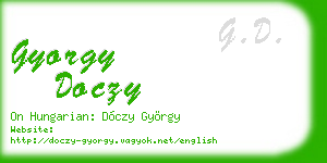gyorgy doczy business card