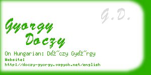 gyorgy doczy business card